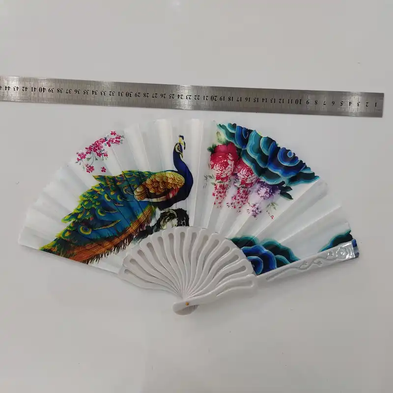 بادبزن دستی طرح طاووس