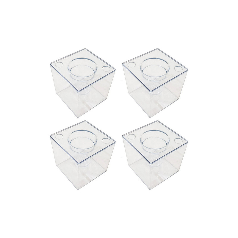 آکواریوم فیلی پلاست مدل گلدان دار بسته 4 عددی