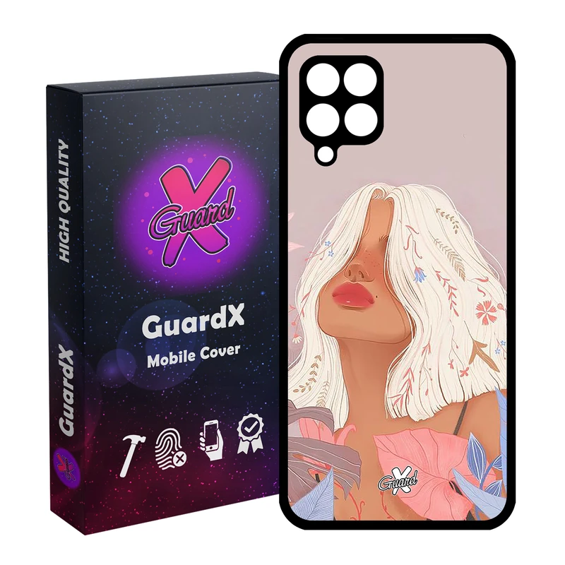 کاور گارد ایکس طرح دختر مدل Glass10343 مناسب برای گوشی موبایل سامسونگ Galaxy A12