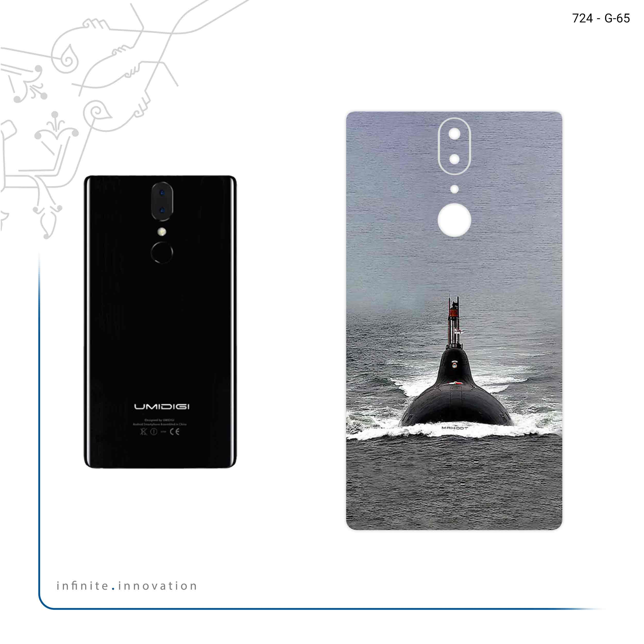 برچسب پوششی ماهوت مدل Submarine مناسب برای گوشی موبایل یومی Crystal