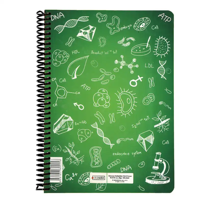 دفتر 100 برگ دات نوت طرح زیست شناسی مدل هارد کد B5