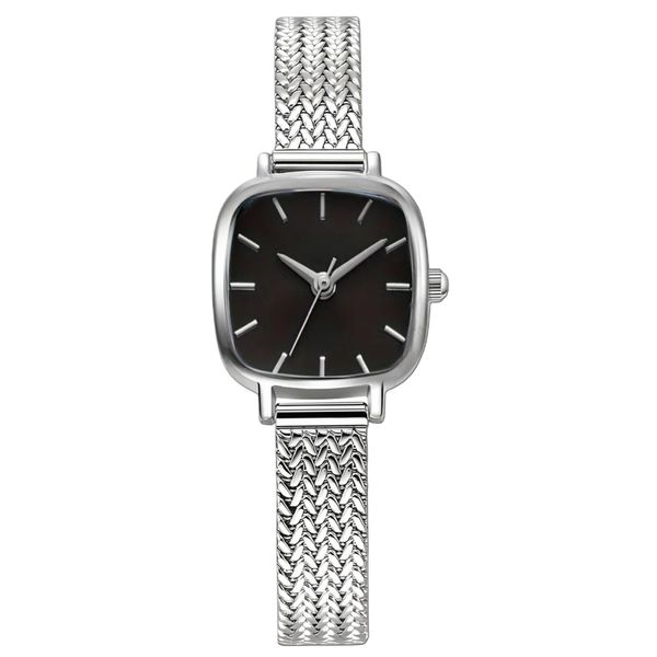 ساعت مچی عقربه‌ای کوارتز زنانه مدل مینیمال کلاسیک بند حصیری کد ۴