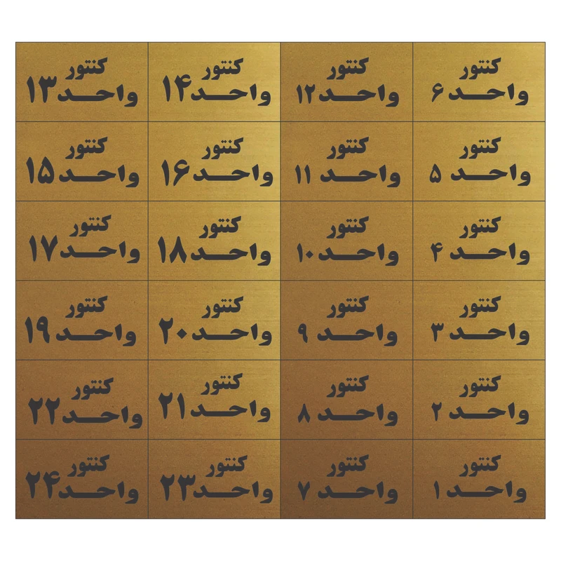 تابلو نشانگر طرح شماره کنتور مدل T24 مجموعه 24 عددی