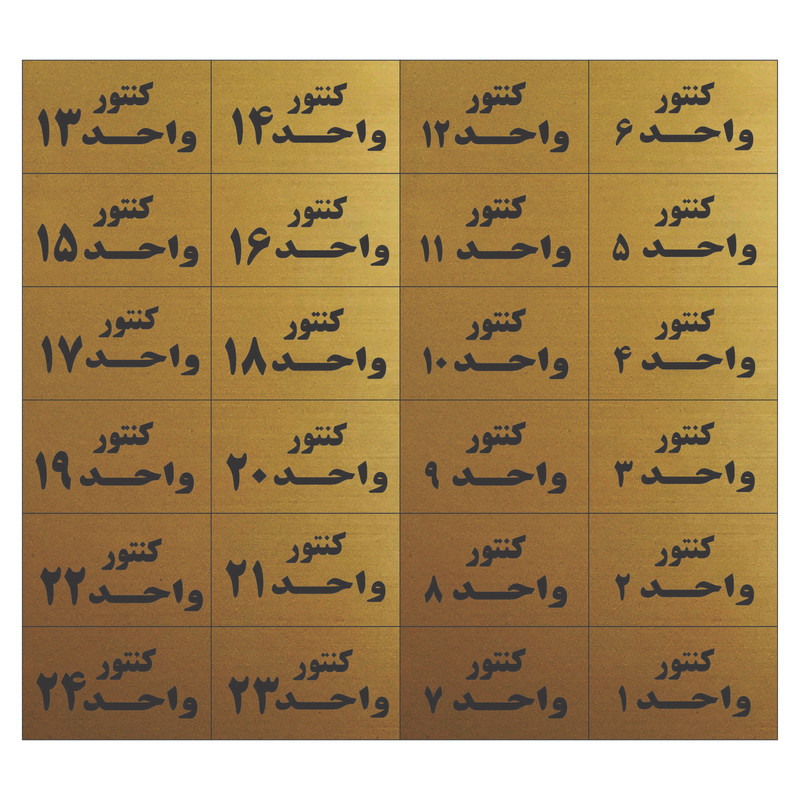 تابلو نشانگر طرح شماره کنتور مدل T24 مجموعه 24 عددی