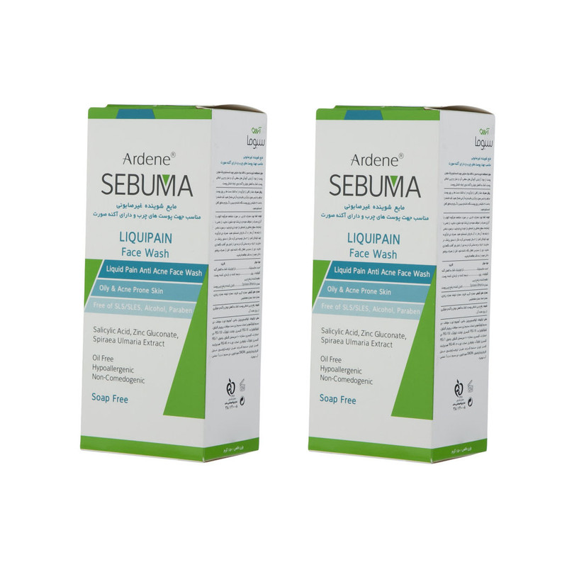 مایع شستشو صورت آردن سبوما مدل Liquipain حجم 150 میلی لیتر مجموعه 2 عددی