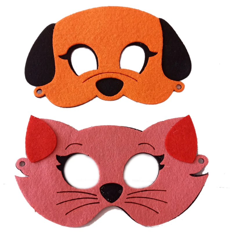 ماسک ایفای نقش مدل صورتک سگ و گربه مجموعه 2 عددی