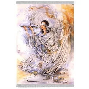 فرش پارچه‌ای دفه مدل فرشینه شانل مخمل طرح فانتزی کد 7017