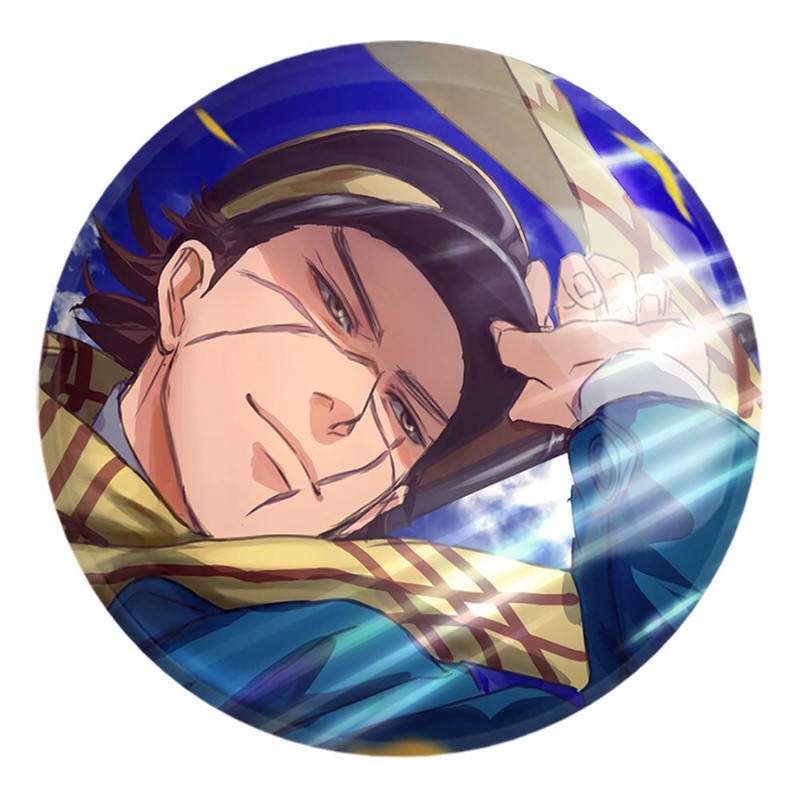 پیکسل خندالو طرح سایچی انیمه کامویی طلایی Golden Kamuy کد 23734 مدل بزرگ