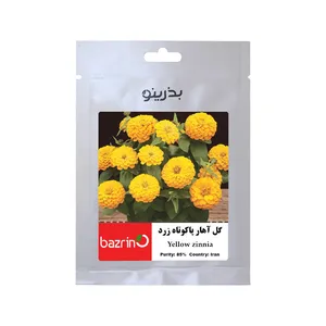 بذر گل آهار پا کوتاه زرد بذرینو کد BZNO-002