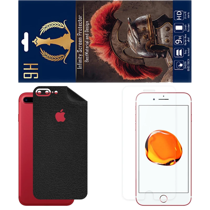 برچسب پوششی اینفینیتی مدل CH مناسب برای گوشی موبایل اپل iPhone 7 Plus به همراه محافظ صفحه نمایش