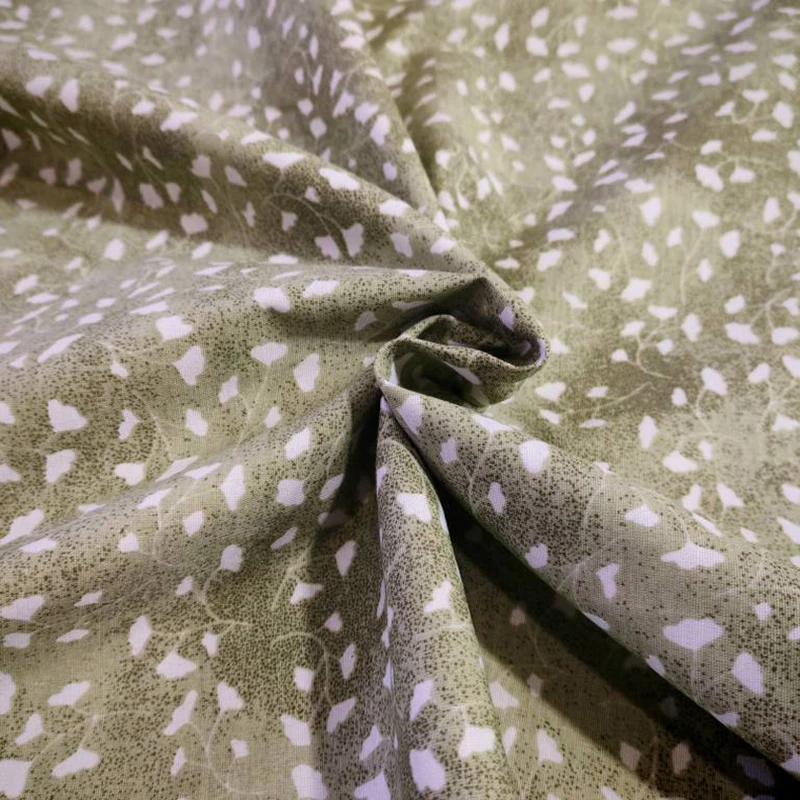 پارچه ملحفه عرض 2 متر مدل ریحان رنگ زیتونی