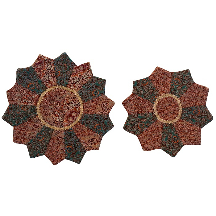 ست 2 تکه رومیزی ترمه مدل ستاره کد TRSETASA14