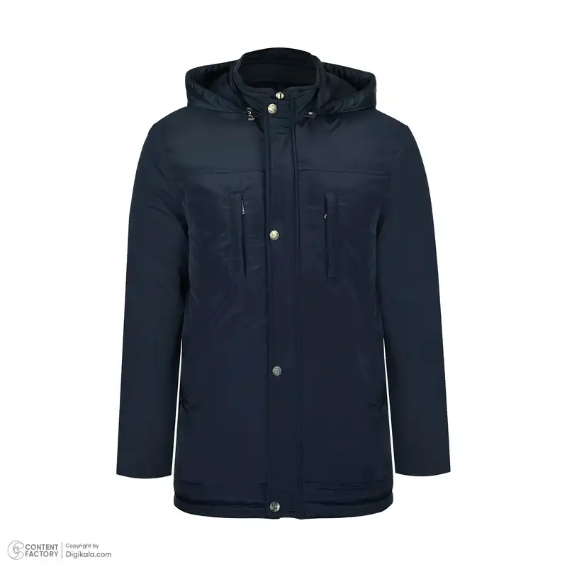 کاپشن مردانه پاتن جامه مدل شمعی 111021020177539 رنگ سرمه ای