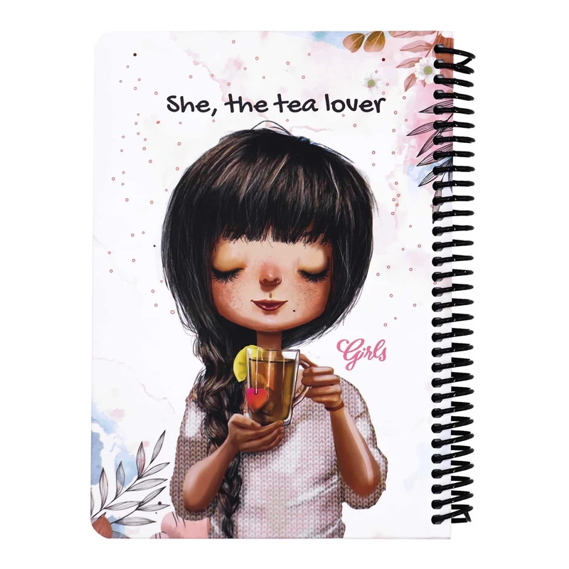 دفتر یادداشت دات نوت طرح دختران مدل tea Lover