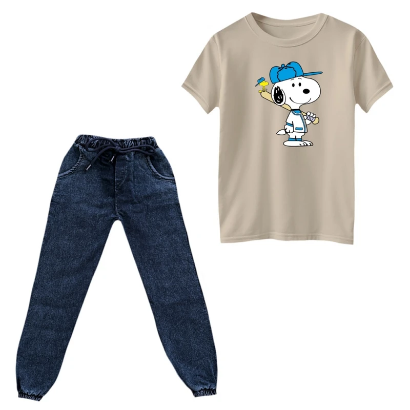 ست تی‌شرت و شلوار پسرانه مدل اسنوپی کد ۴۱