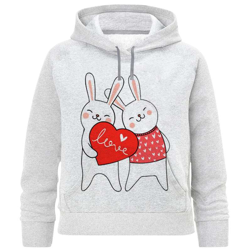 هودی دخترانه مدل خرگوش عاشق F1071