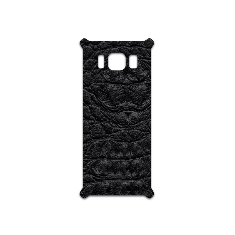 برچسب پوششی ماهوت مدل Black-Crocodile-Leather مناسب برای گوشی موبایل سامسونگ Galaxy S8 Active