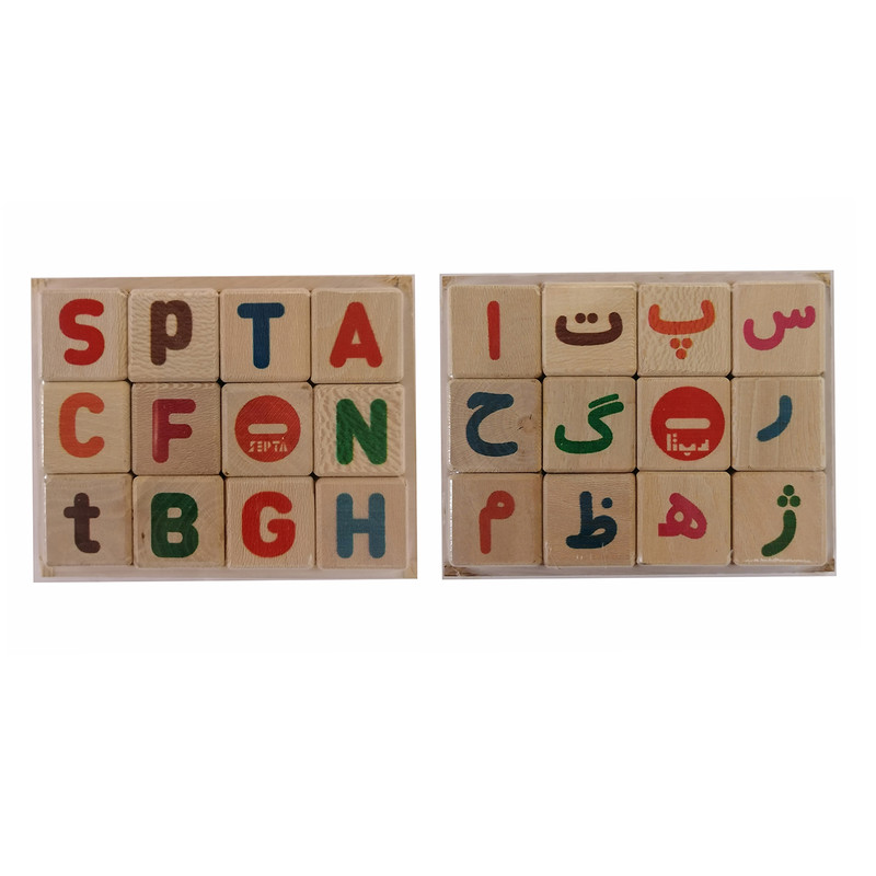بازی آموزشی مدل حروف و اعداد فارسی و انگلیسی کد 6900887 مجموعه 24 عددی