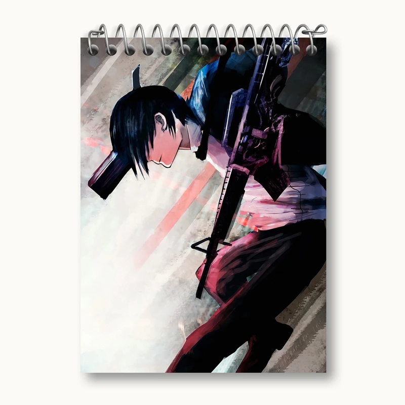 دفتر یادداشت 50 برگ خندالو مدل هایاکاوا انیمه مرد اره ای Chainsaw Man کد 17934