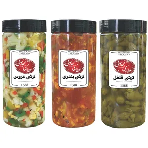 ترشی فلفل و ترشی عروس و ترشی مکزیکی مجذوبی - 2200 گرم بسته 3 عددی 