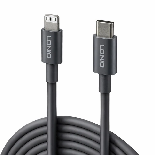 کابل تبدیل USB-C به لایتنینگ الدینیو مدل 17pro max طول 1 متر