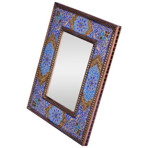 قاب آینه خاتم کاری طرح اسلیمی هندسی کد 2924