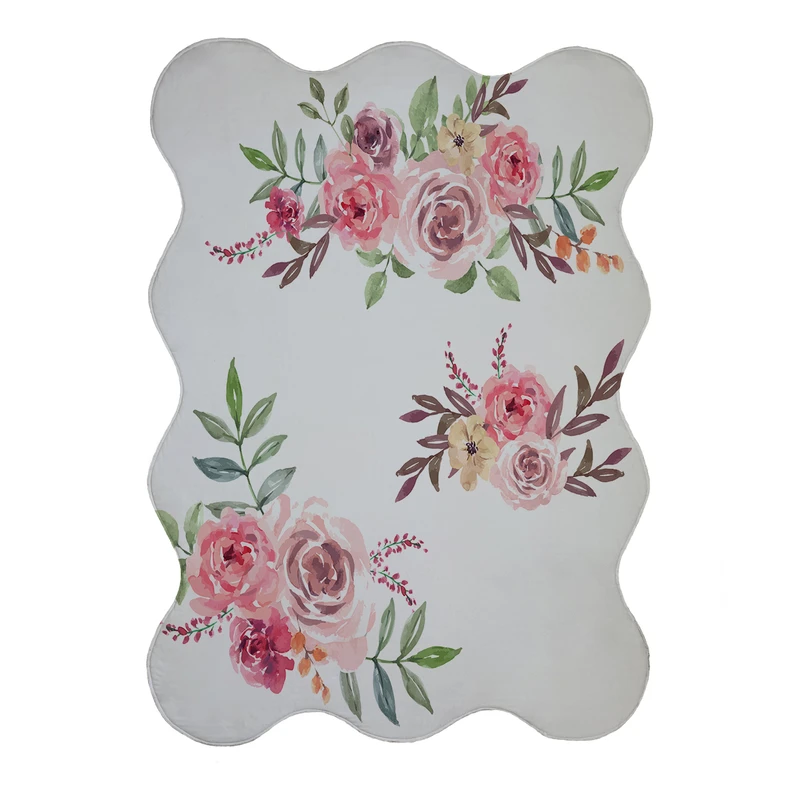 پادری مدل دالبر طرح گل کد 8455 سایز 80x110 سانتی متر 