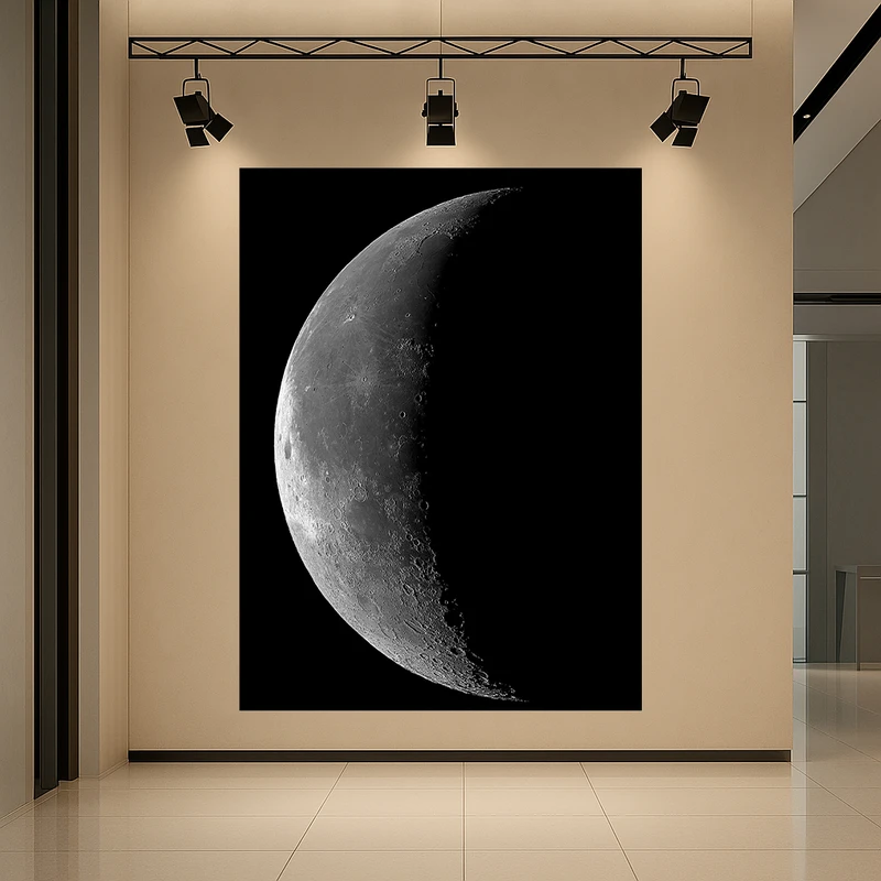 تابلو بوم طرح مخمل ماه مدل حلال ماه کد AR3059429