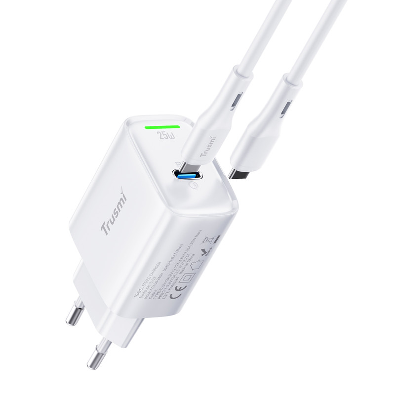 شارژر دیواری 25 وات تراسمی مدل CH15-02 به همراه کابل USB-C