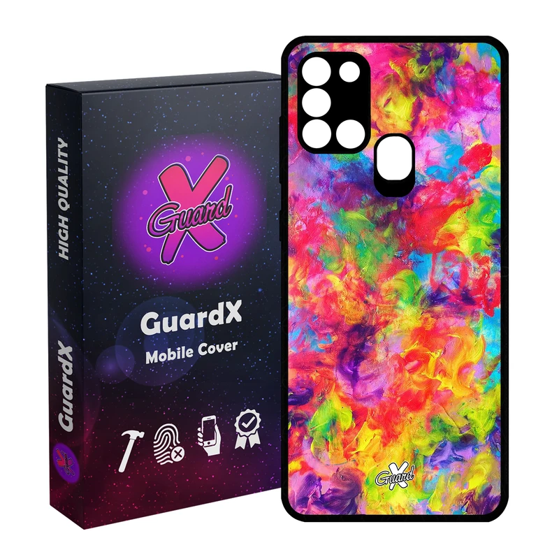 کاور گارد ایکس طرح رنگی مدل Glass10390 مناسب برای گوشی موبایل سامسونگ Galaxy A21s