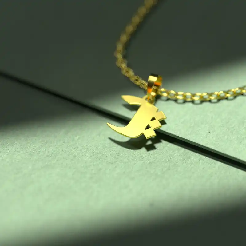 گردنبند طلا 18 عیار زنانه مدوپد مدل حرف پ کد I3-1-1591