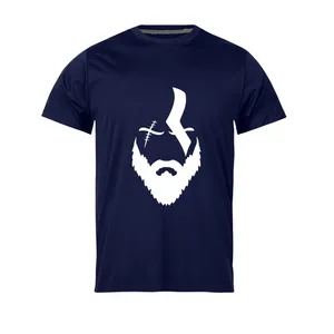 تی شرت آستین کوتاه مردانه مدل    God of War_N1_0087 رنگ سرمه ای