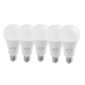 لامپ ال ای دی 12 وات آتروسا مدل حبابی پایه E27 مجموعه 5 عددی