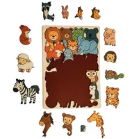 پازل 26 تکه مدل جور چین چوبی طرح حیوانات