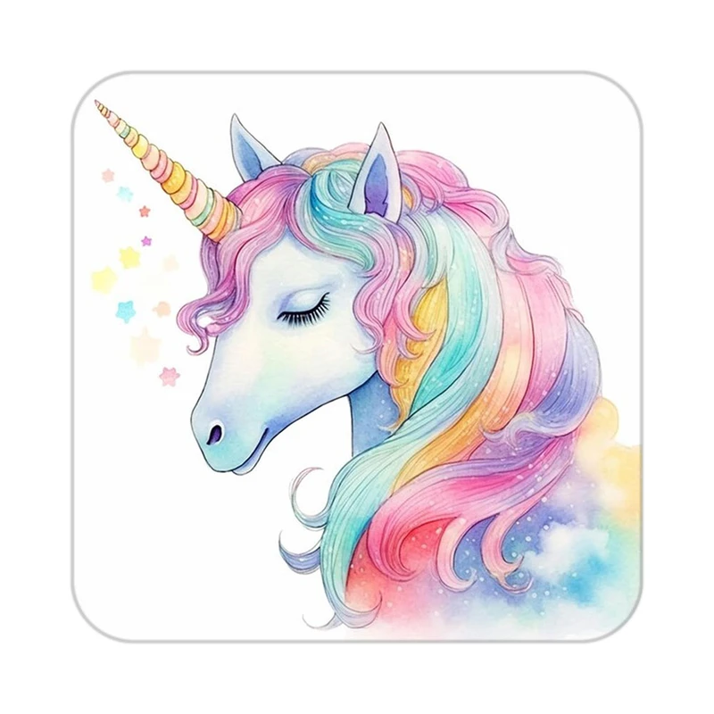 زیر لیوانی کاکتی طرح اسب تک شاخ و یونیکورن مدل mp33273