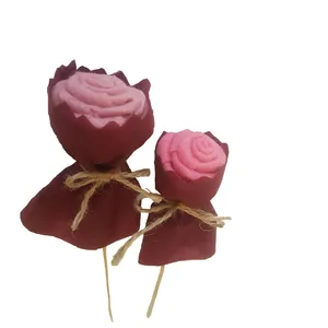 گل نمدی مدل گل رز کد 22 بسته 2 عددی