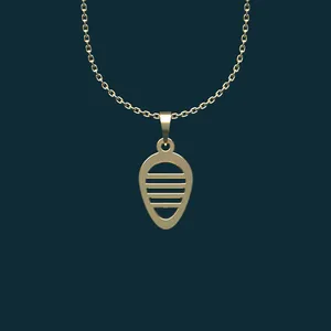 گردنبند طلا 18 عیار زنانه مدوپد مدل هندسی کد AA2-1-1047