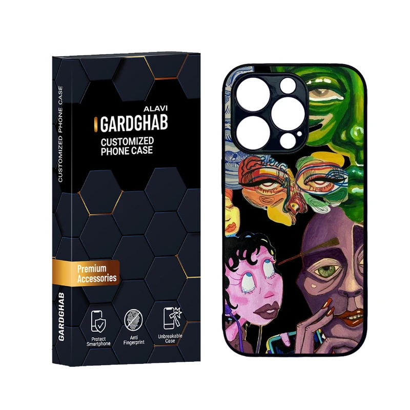 کاور گارد قاب علوی مدل دورژله ای هنری مناسب برای گوشی موبایل اپل iPhone 14 Pro Max