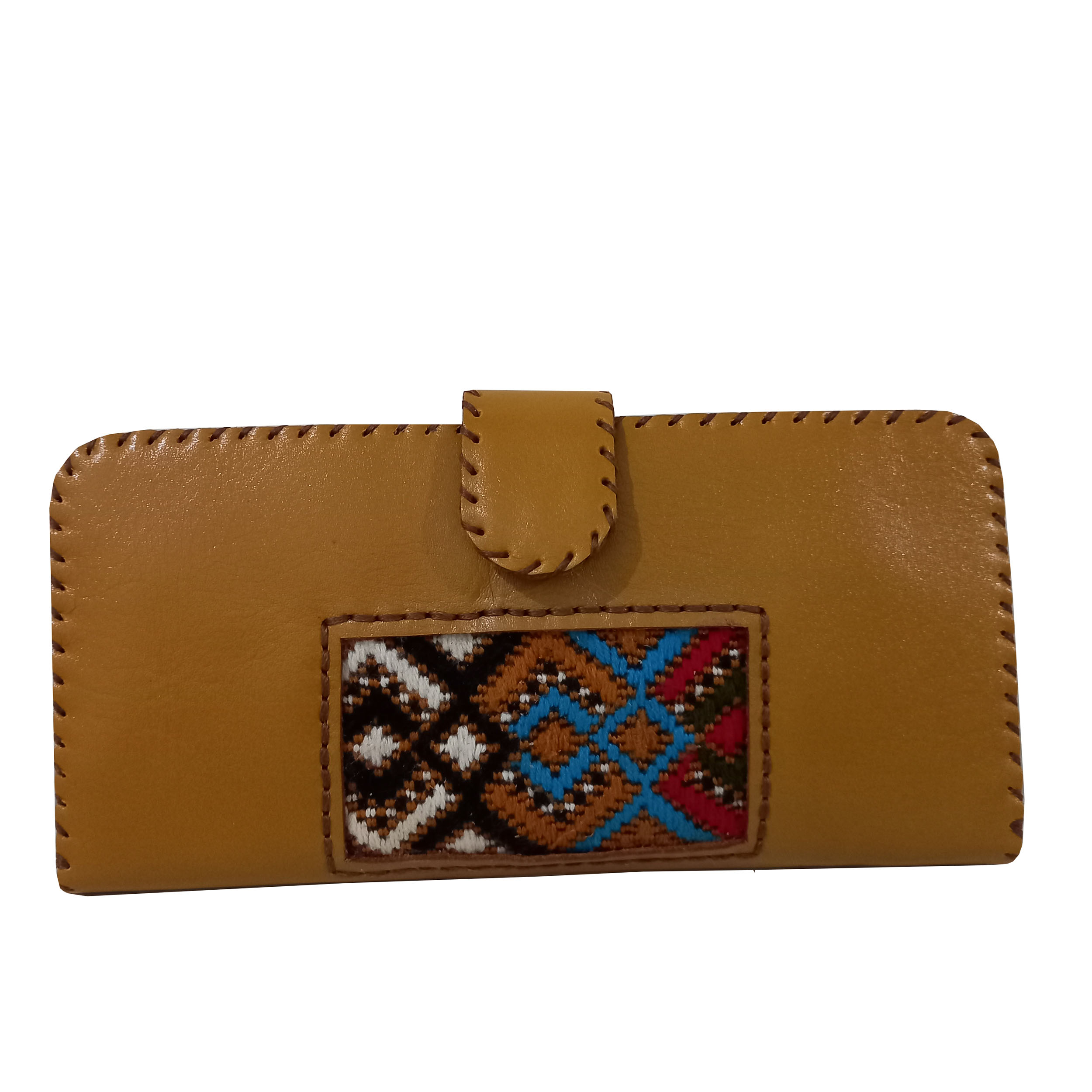 کیف پول دست دوز زنانه مدل سوزن دوزی