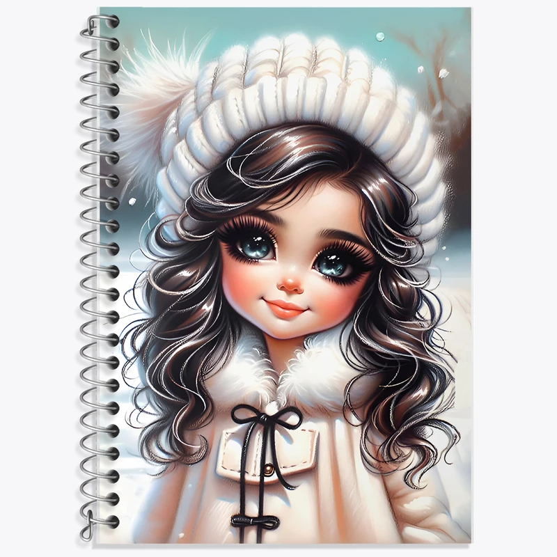 دفتر زبان 50 برگ خندالو مدل سه خط طرح دخترانه کد F7146