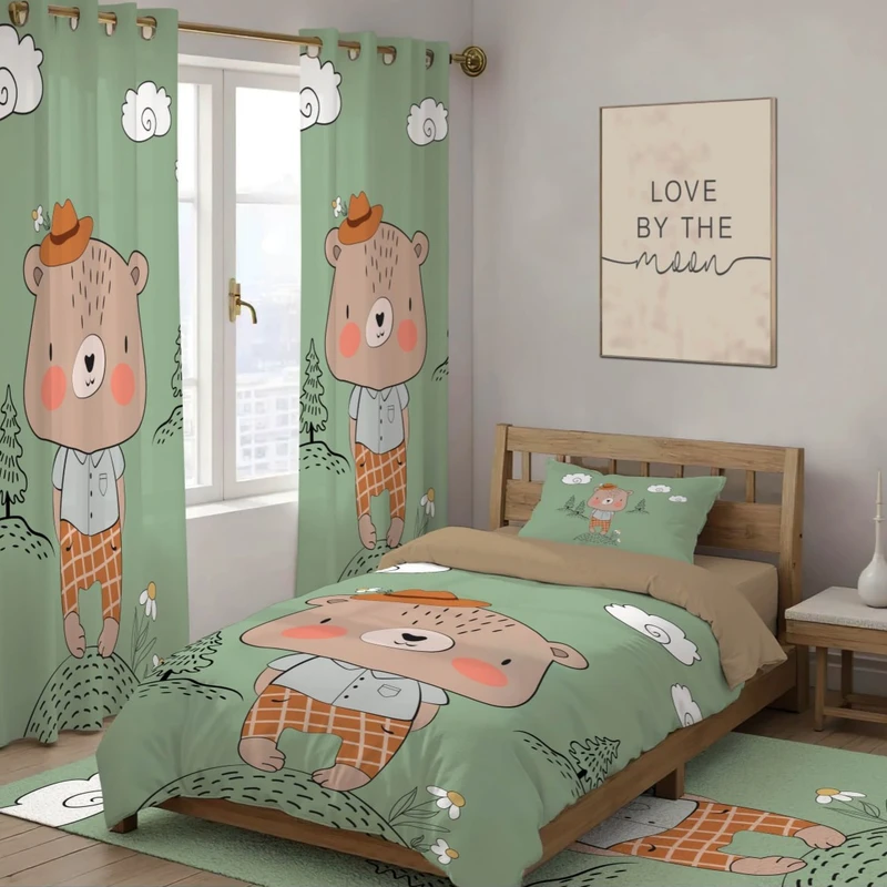 سرویس خواب تک نفره 4 تکه مدل پسرانه کد ۱۵۹۸