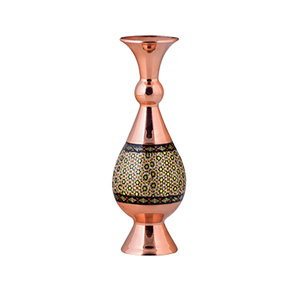 گلدان خاتم کاری طرح صراحی مدل 16 کد K013