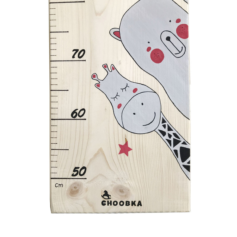 متر اندازه گیری کودک چوبکا طرح حیوانات