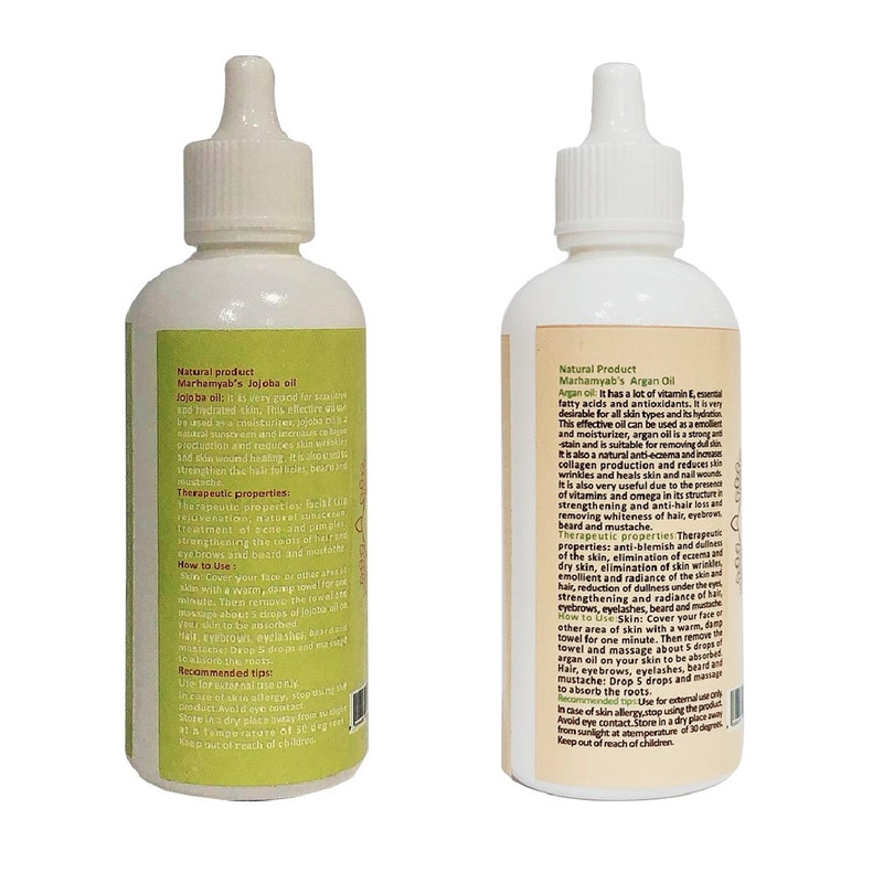روغن تقویت کننده ناخن مرهم یاب مدل آرگان و جوجوبا حجم 80 میلی لیتر مجموعه 2 عددی