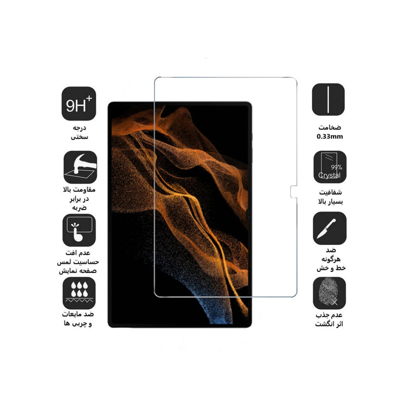 محافظ صفحه نمایش شیشه ای مدل RMS - SUX مناسب برای تبلت سامسونگ Galaxy Tab S8 Ultra / SM-X900 / SM-X906