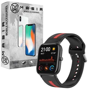 بند مسیر مدل silic dual color  مناسب برای ساعت هوشمند آمیزفیت GTS