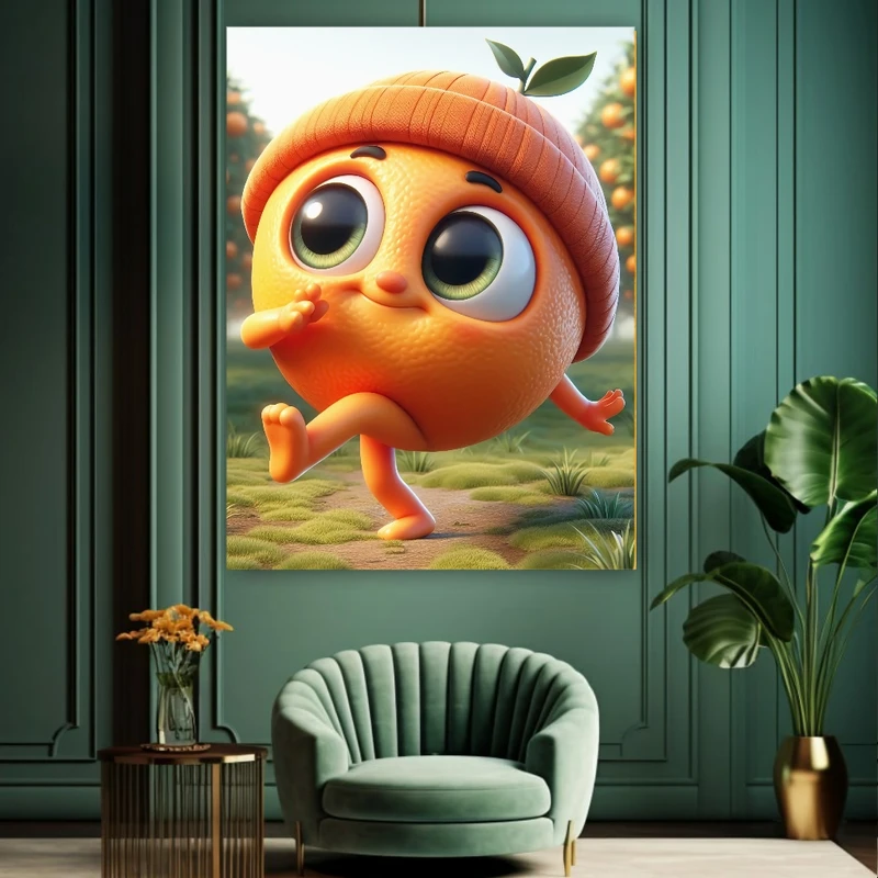 پوستر طرح پرتقال مدل انیمیشنی کد BK22621