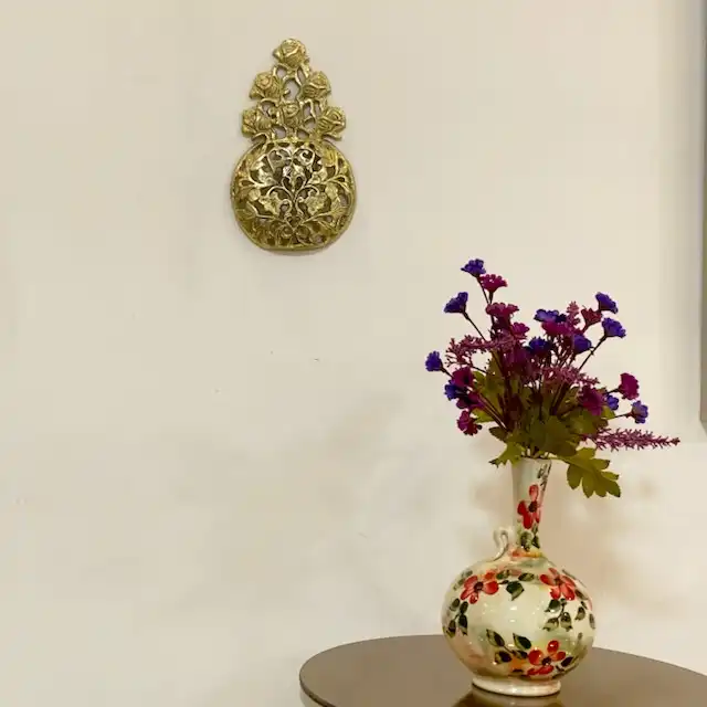 دکوری برنجی مدل دیوارکوب گرد829-360g