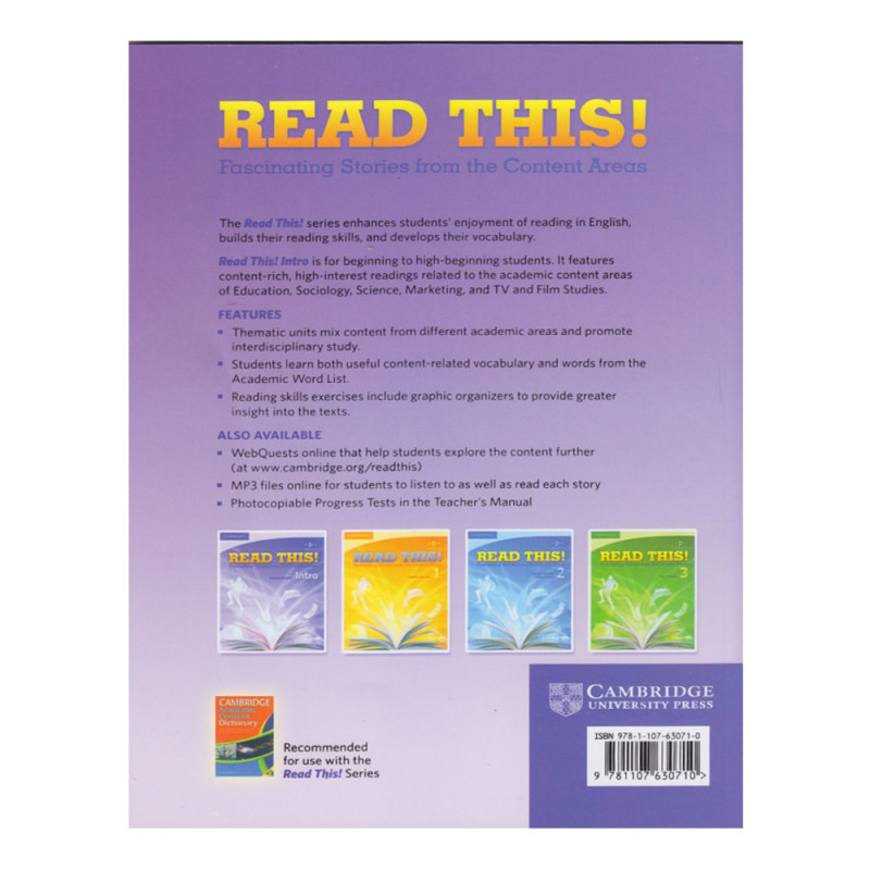 کتاب Read This Intro اثر Daphne Mackey انتشارات Cambridge کتاب Read This Intro اثر Daphne Mackey انتشارات Cambridge