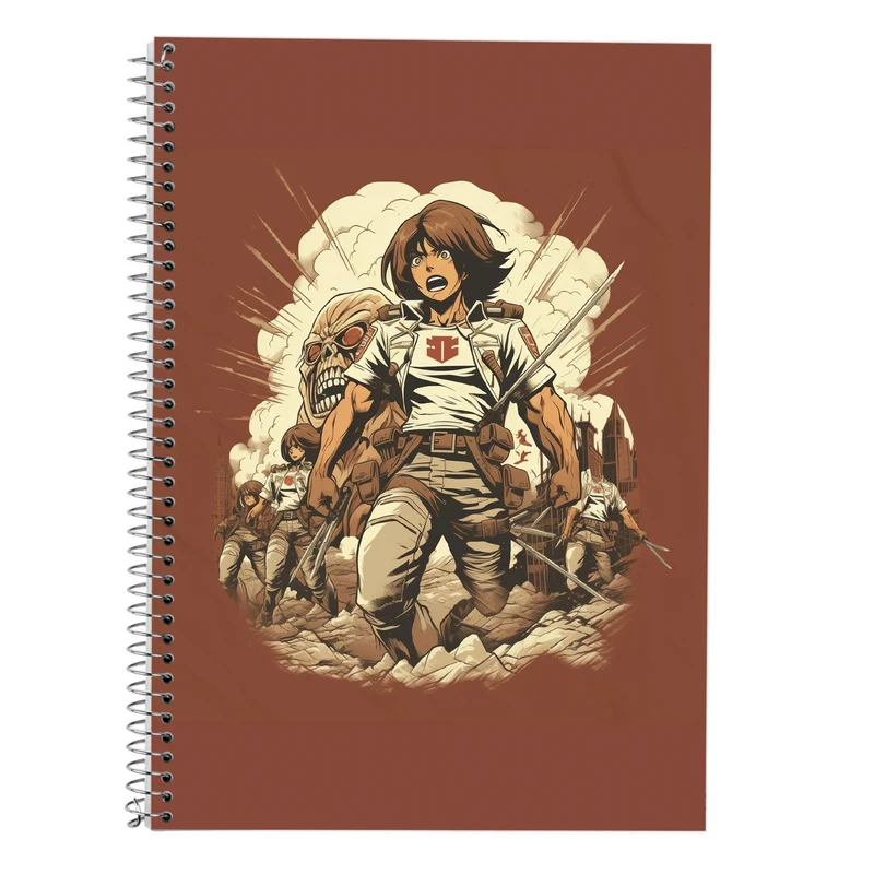 دفتر زبان 50 برگ مدوپد مدل Attack on Titan کد DF10423